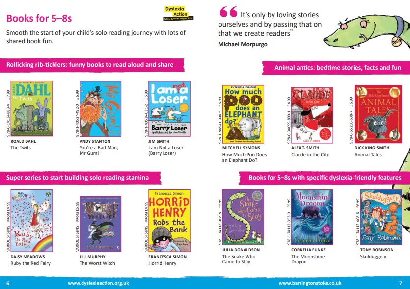 Books for dyslexic readers