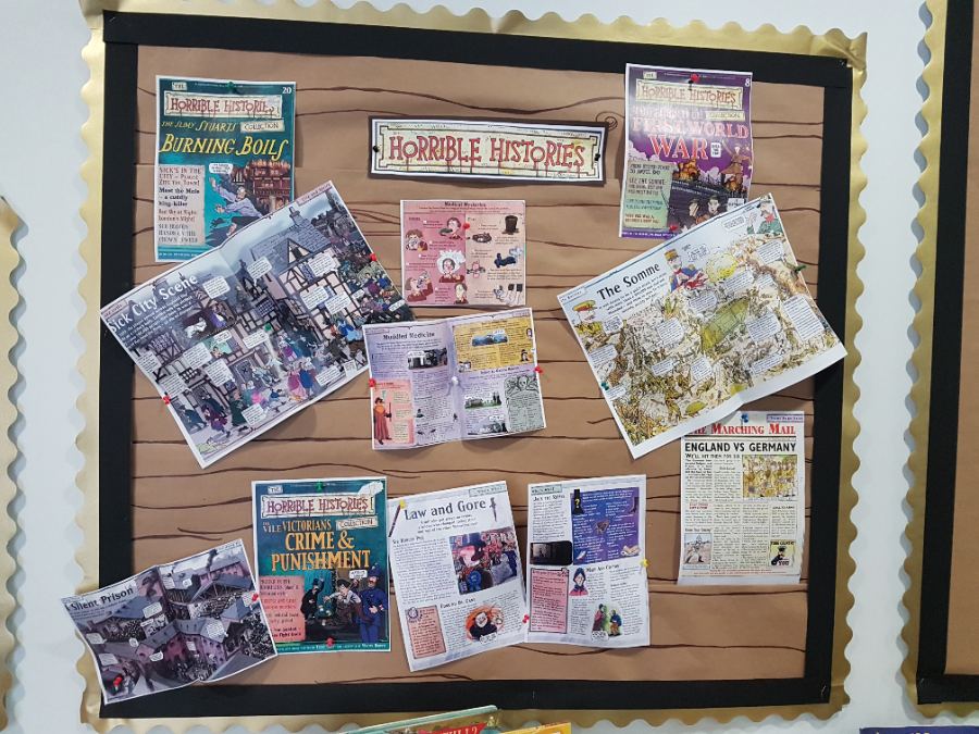 Horrible Histories display board